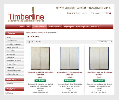 timberline Exotic hardwoods Online Shop